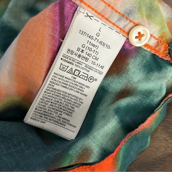 GAP Kids Vibrant Multicolor Button Down Shirt Youth 10 - Picture 6 of 9